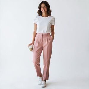 Express High Rise Pants Size 2 | Blush Pink Tailored Trousers Workwear NWOT